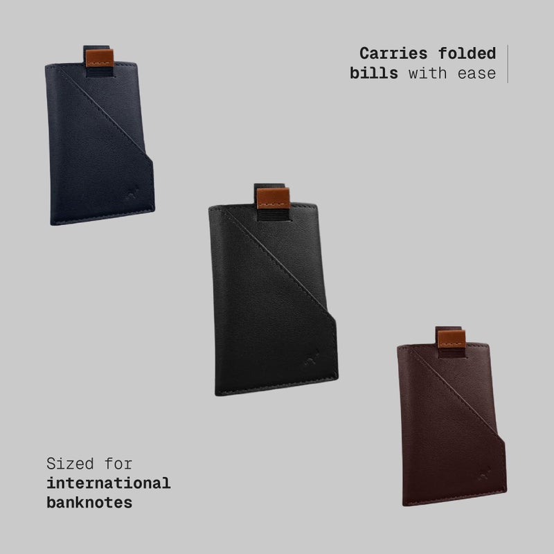The Frenchie Co. - Speed Cardholder - Minimalist Front Pocket Wallet - Quick-Access Ultra-Slim RFID Blocking - Full-Grain Italian Leather, Holds up to 6 Cards - Image 5